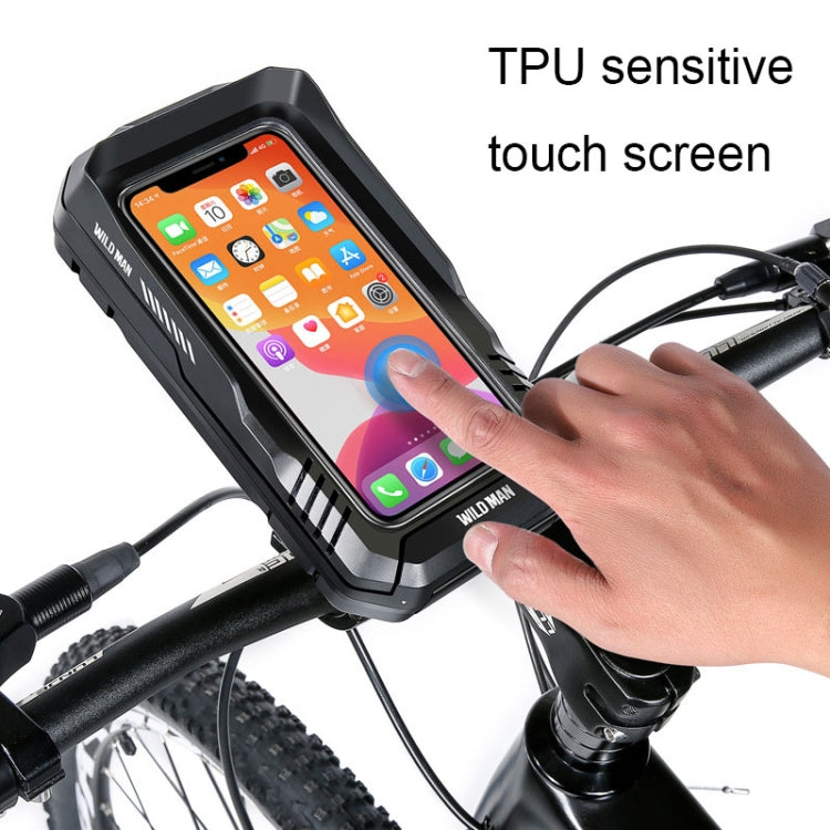 WILD MAN FK2 0.6L Bicycle Waterproof Mobile Phone Storage Box Handlebar Phone Navigation Holder Reluova