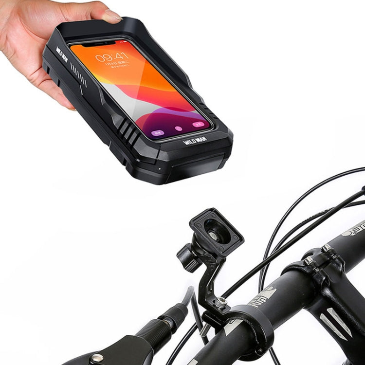 WILD MAN FK2 0.6L Bicycle Waterproof Mobile Phone Storage Box Handlebar Phone Navigation Holder Reluova