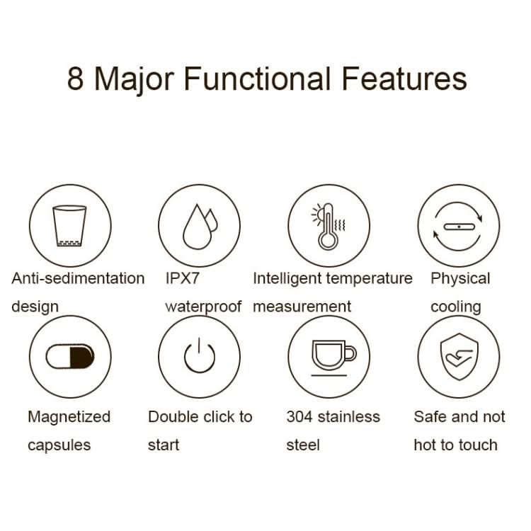 JB-01 Intelligent Temperature Measuring Magnetic LCD Digital Display Automatic Mixing Cup Reluova