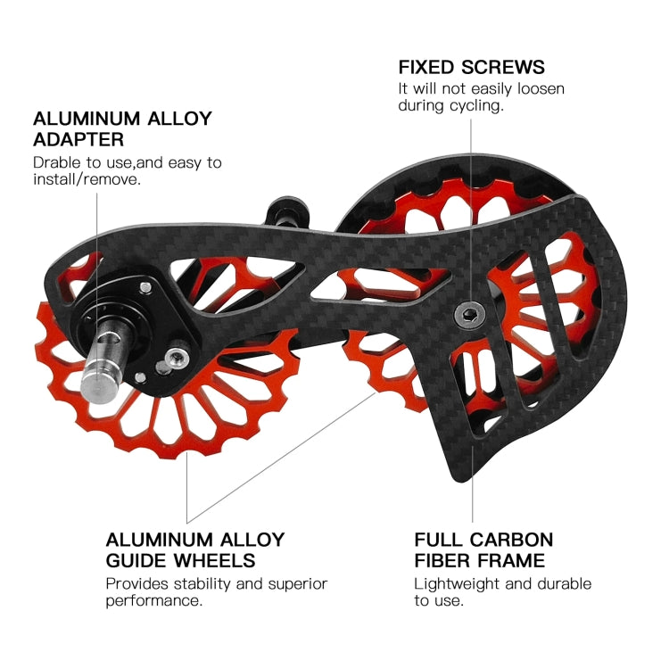 Carbon Fiber Guide Wheel For Road Bike Bicycle Bearing Rear Derailleur Guide Wheel Parts Reluova