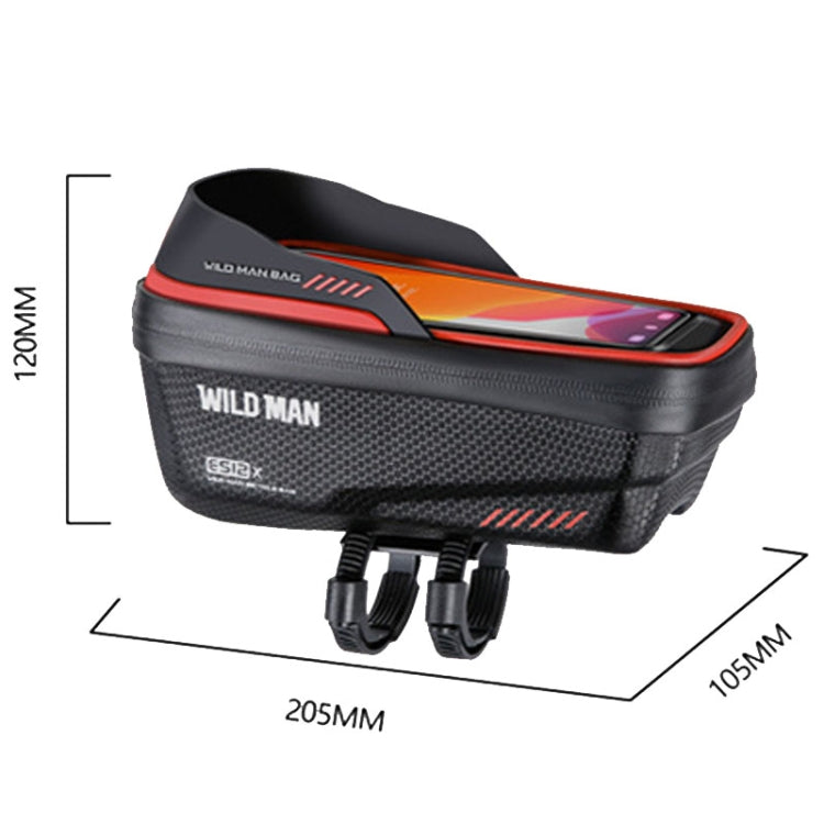 WILD MAN ES12X 1LEVA Hard Shell Bicycle Bag Cycling Phone Touch Screen Front Beam Bag Reluova