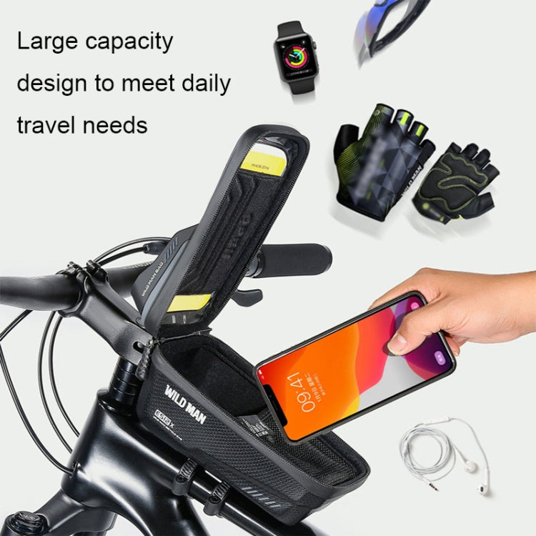 WILD MAN ES12X 1LEVA Hard Shell Bicycle Bag Cycling Phone Touch Screen Front Beam Bag Reluova