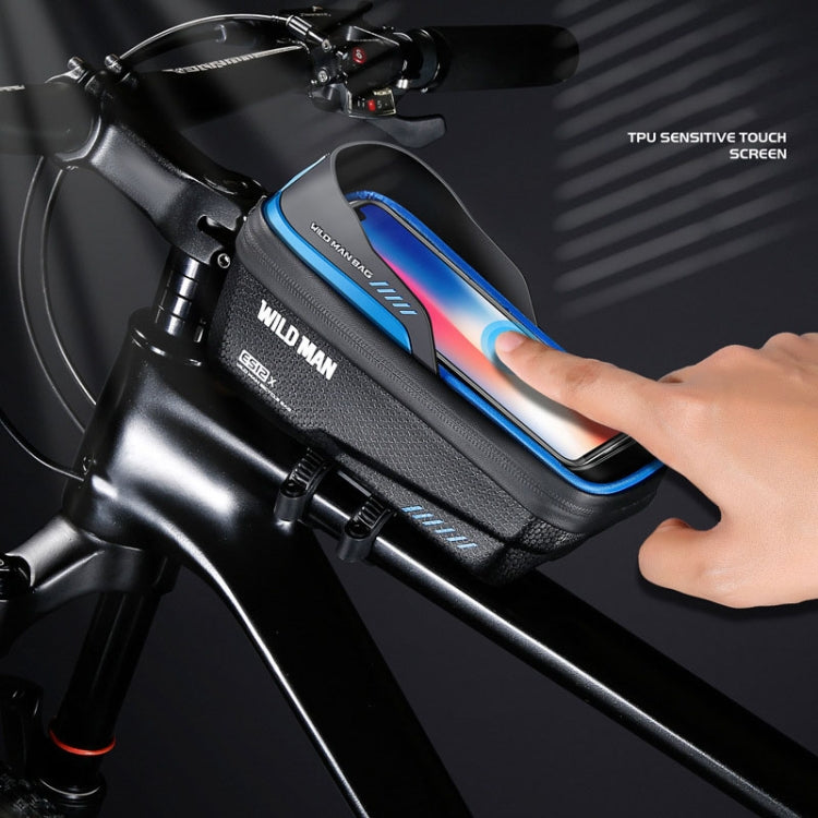 WILD MAN ES12X 1LEVA Hard Shell Bicycle Bag Cycling Phone Touch Screen Front Beam Bag Reluova