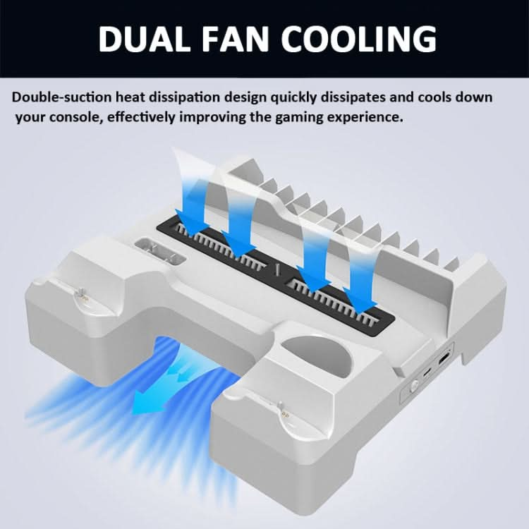 For PS5 iplay Dual-seat Charging and Cooling Base Bracket Storage Rack Reluova