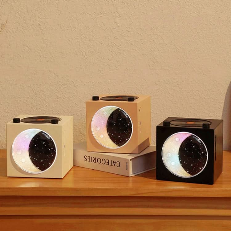 Moon Starry Sky Atmosphere Light Bluetooth Speaker Vinyl Record Audio