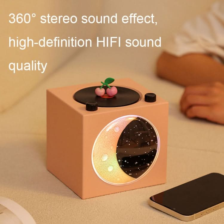 Moon Starry Sky Atmosphere Light Bluetooth Speaker Vinyl Record Audio