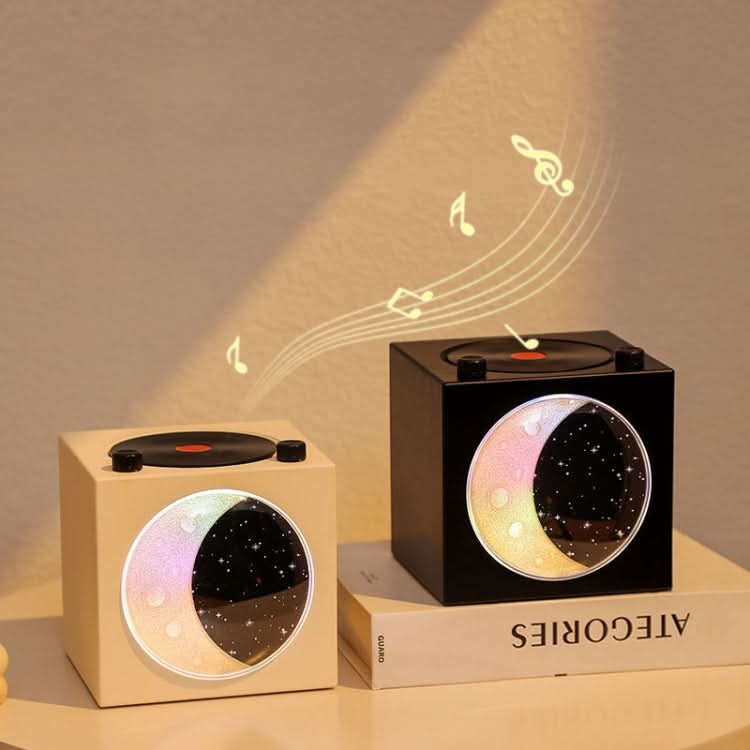 Moon Starry Sky Atmosphere Light Bluetooth Speaker Vinyl Record Audio