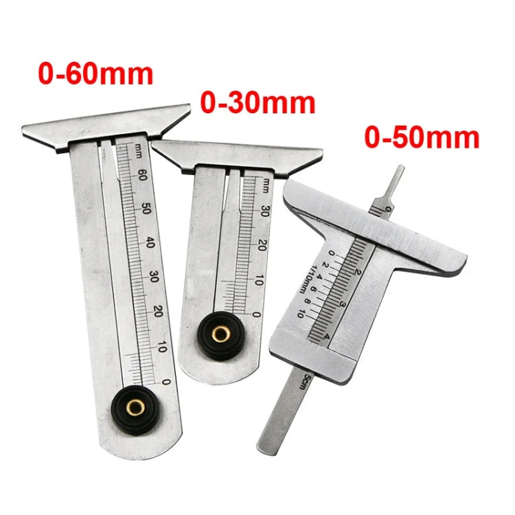 Stainless Steel Tire Tread Vernier Depth Gauge