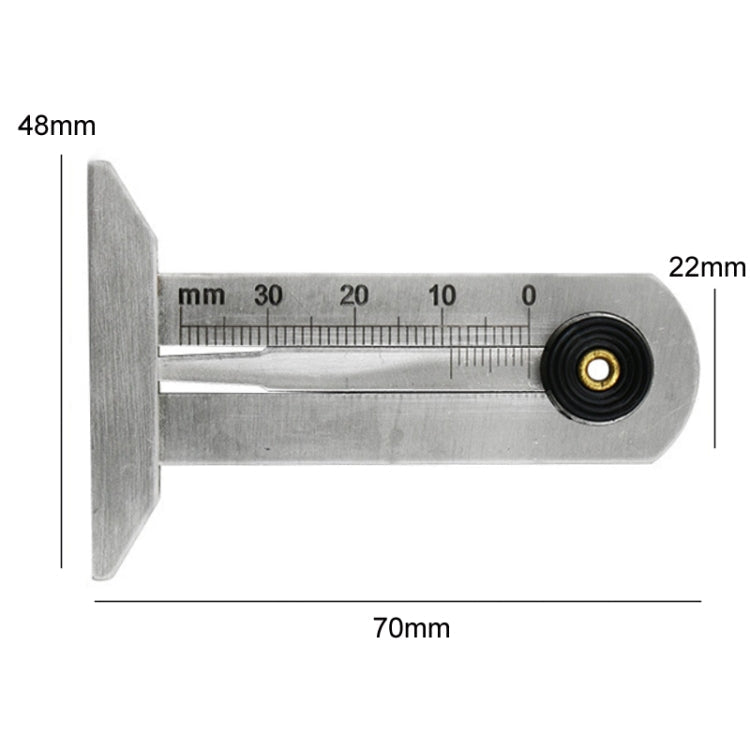 Stainless Steel Tire Tread Vernier Depth Gauge