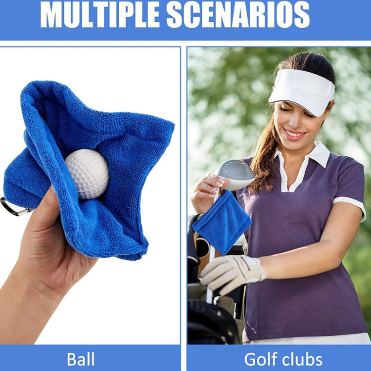 Golf Ball Cleaning Utility Towel Wet And Dry Used Golf Cleaning Terry Towel With Hook Reluova