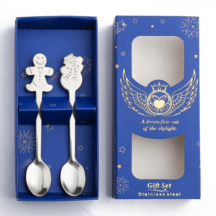 2pcs /Pack Christmas Stainless Steel Spoon Tableware Gift Set My Store