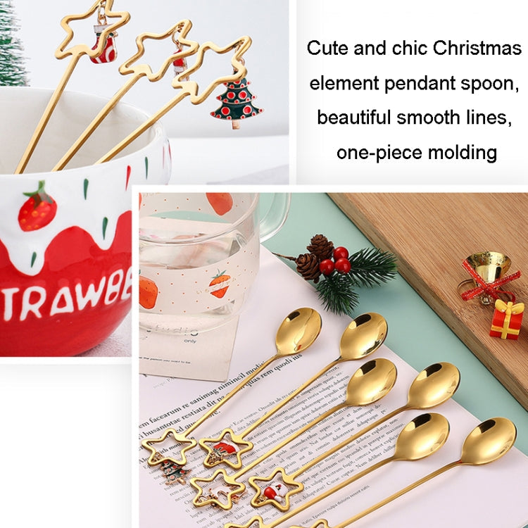 Christmas Stirring Spoon Dessert Fork Christmas Eve Star Tableware Gift My Store