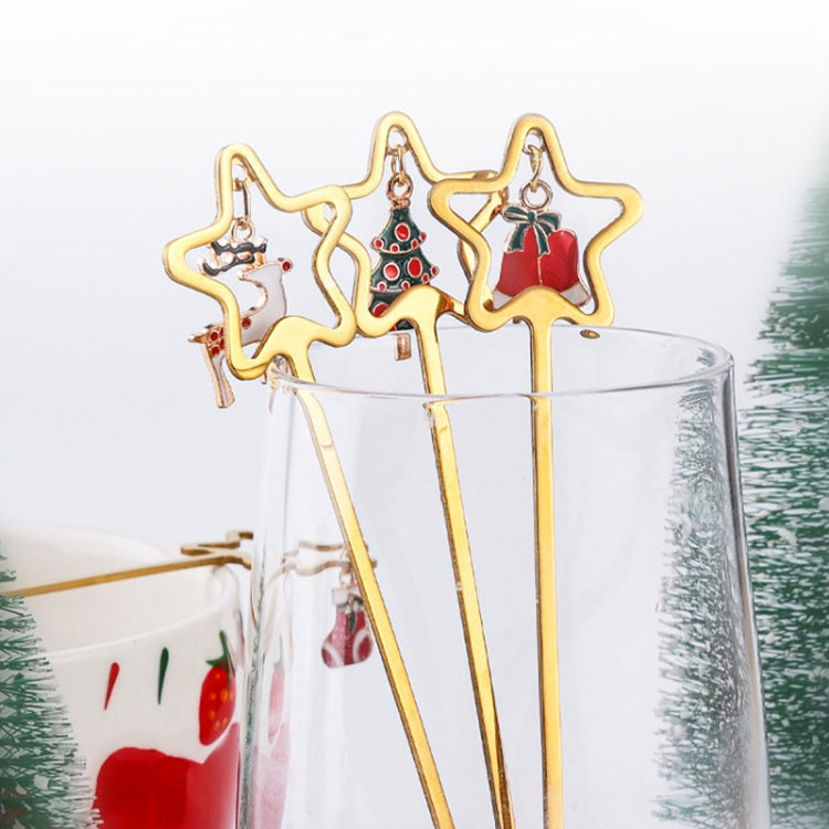 Christmas Stirring Spoon Dessert Fork Christmas Eve Star Tableware Gift My Store