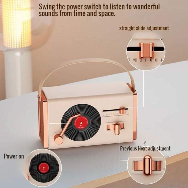 C220 Multifunctional Vinyl Record Player Speaker Portable Handheld Mini Retro Audio