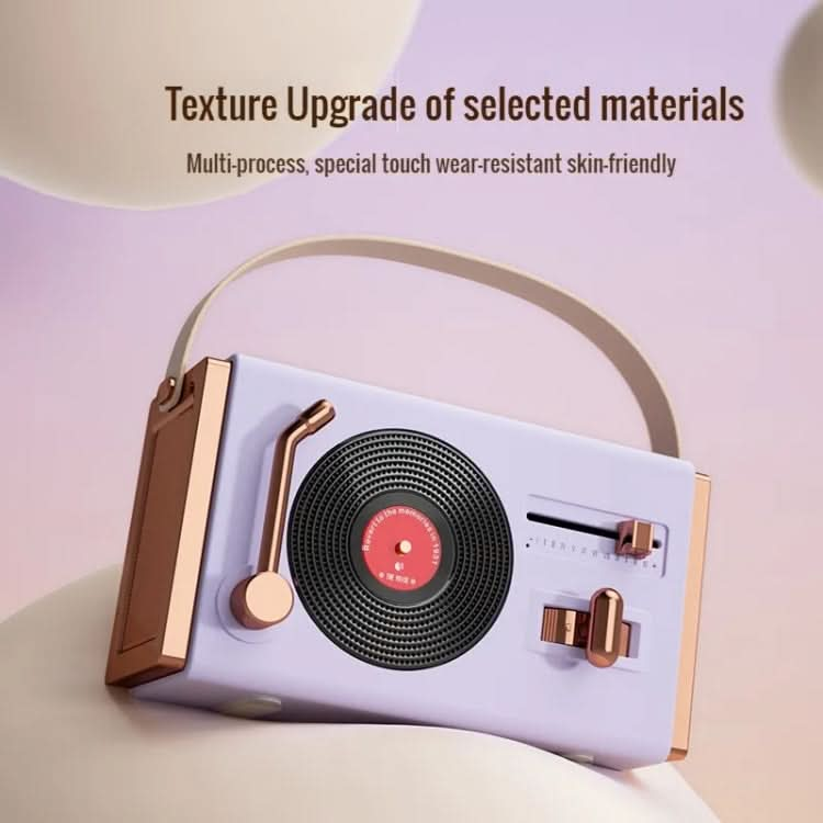 C220 Multifunctional Vinyl Record Player Speaker Portable Handheld Mini Retro Audio