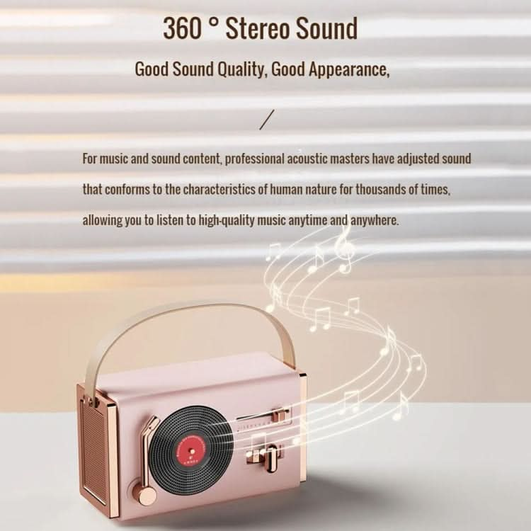 C220 Multifunctional Vinyl Record Player Speaker Portable Handheld Mini Retro Audio