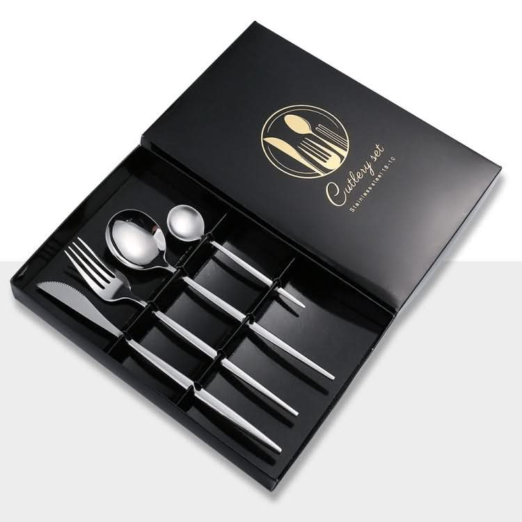 4pcs /Pack Stainless Steel Glossy Mirror Flatware Gift Set-Reluova