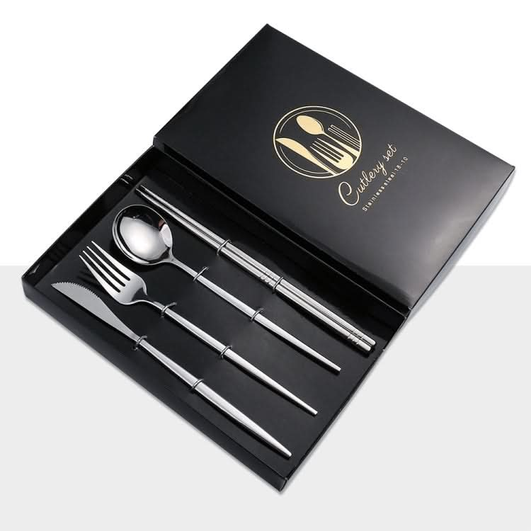 4pcs /Pack Stainless Steel Glossy Mirror Flatware Gift Set-Reluova