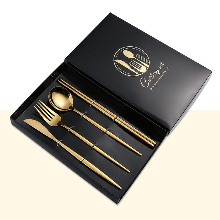 4pcs /Pack Stainless Steel Glossy Mirror Flatware Gift Set-Reluova