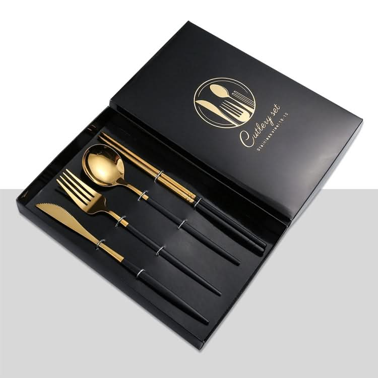 4pcs /Pack Stainless Steel Glossy Mirror Flatware Gift Set-Reluova