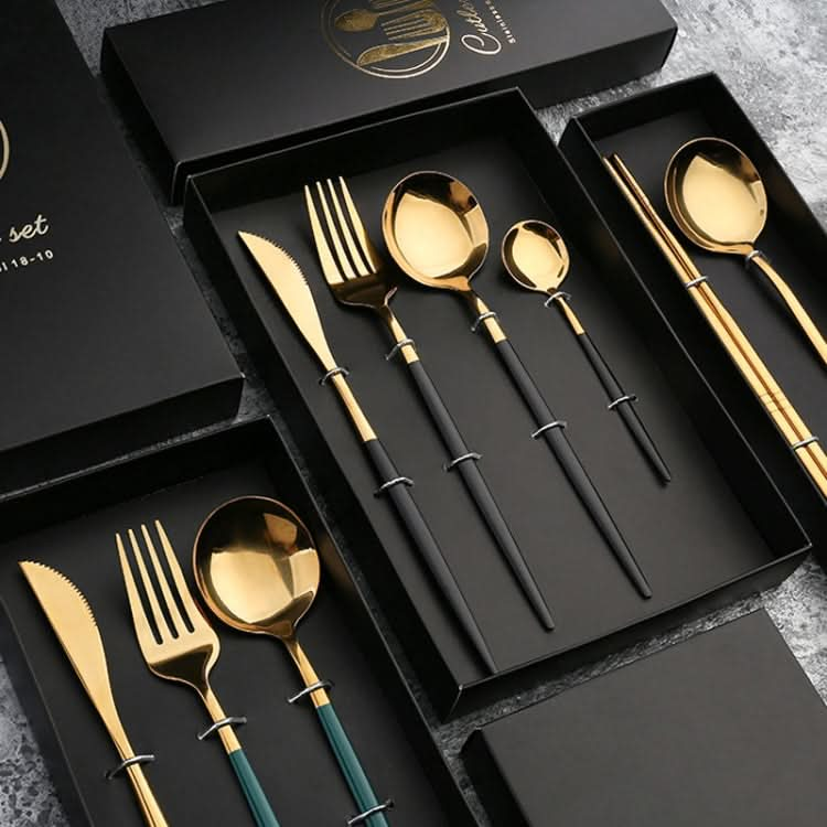 4pcs /Pack Stainless Steel Glossy Mirror Flatware Gift Set-Reluova