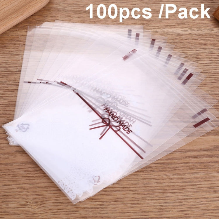 White Lace Bow Biscuit Self-Adhesive Bags Baking Packaging My Store