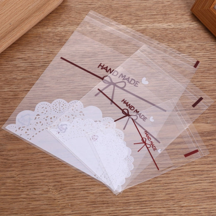 White Lace Bow Biscuit Self-Adhesive Bags Baking Packaging My Store