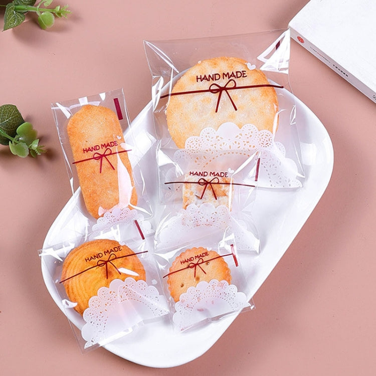 White Lace Bow Biscuit Self-Adhesive Bags Baking Packaging My Store