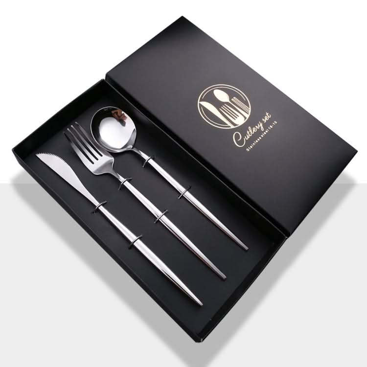 3pcs /Pack Stainless Steel Glossy Mirror Flatware Gift Set-Reluova