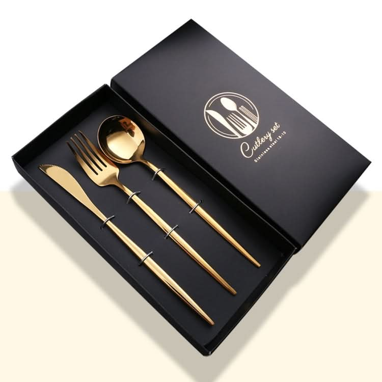 3pcs /Pack Stainless Steel Glossy Mirror Flatware Gift Set-Reluova