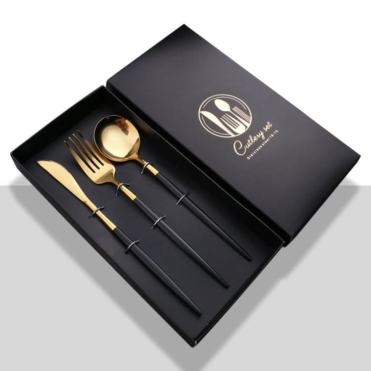 3pcs /Pack Stainless Steel Glossy Mirror Flatware Gift Set-Reluova