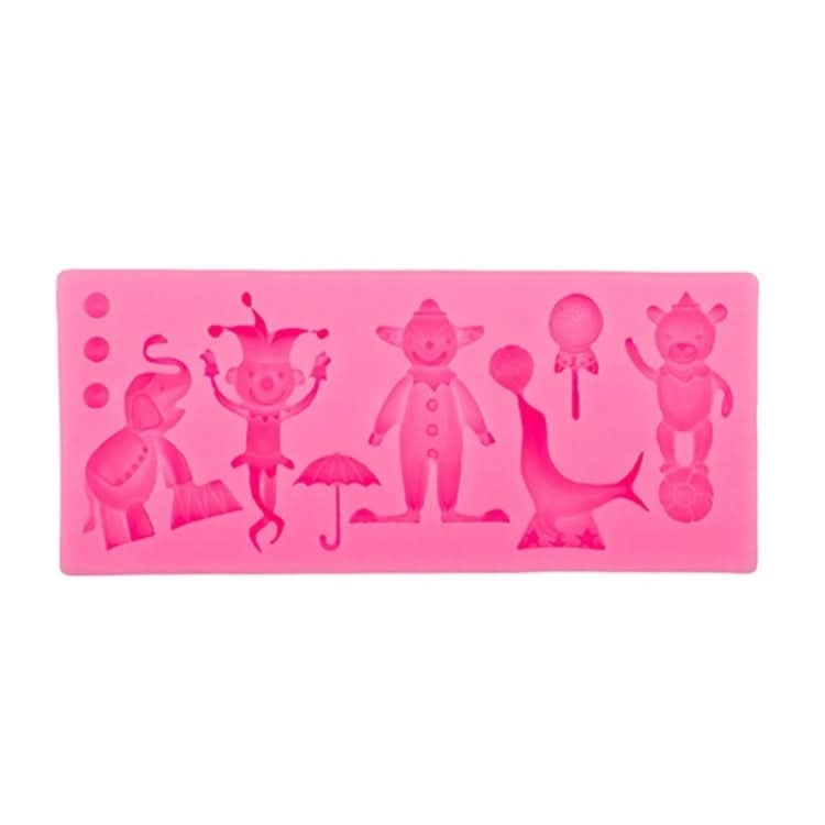 Circus Themed Clown Animal Silicone Mold Baking Cake Decoration Mold Reluova