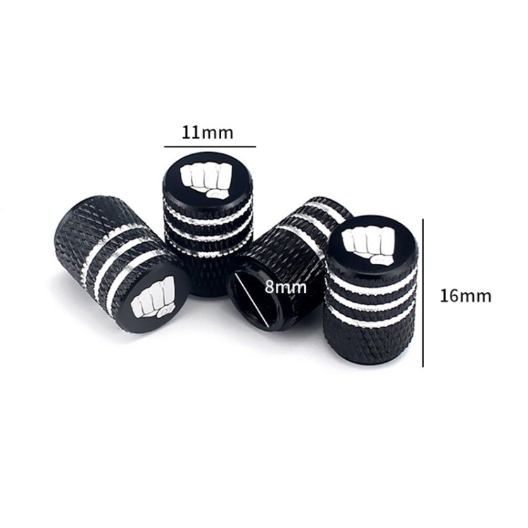 Laser Power Gesture Motivational Fist Car Tire Valve Cap