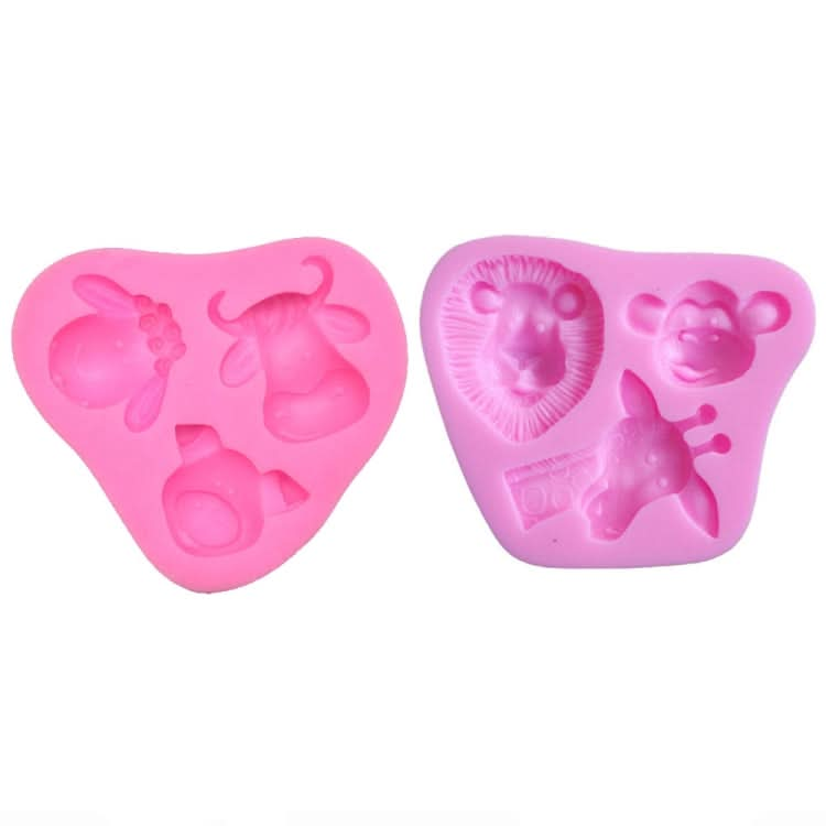 Cartoon Three-dimensional Animals Fondant Silicone Mold Cake Decorating Baking Tools Reluova