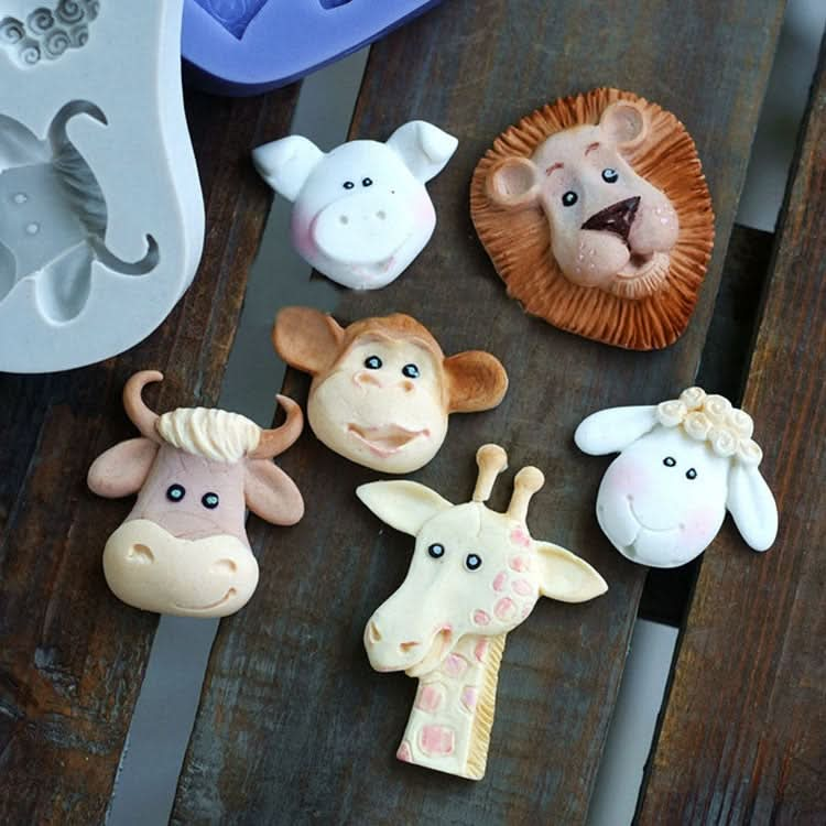 Cartoon Three-dimensional Animals Fondant Silicone Mold Cake Decorating Baking Tools Reluova