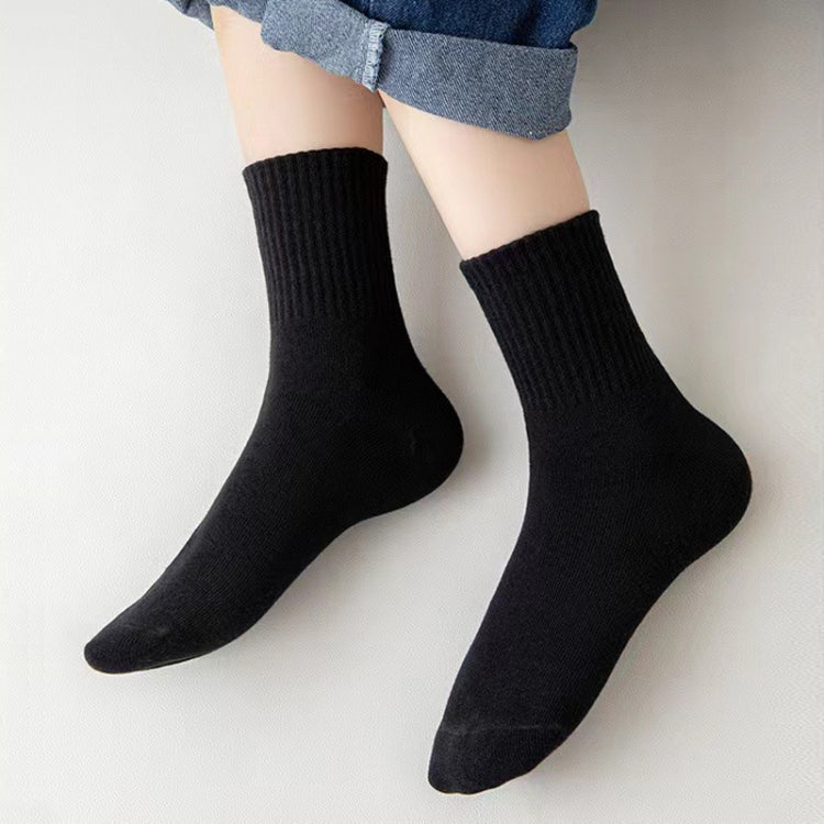 Children Cotton Solid Color Boneless Mid-Calf Breathable Sweat-Absorbent Socks My Store