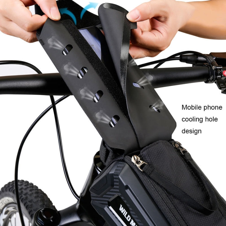 WILD MAN M90 EVA Hard Shell Mountain Bike Mobile Phone Touch Screen Waterproof Front Beam Bag Reluova