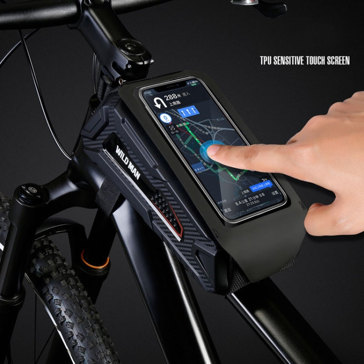 WILD MAN M90 EVA Hard Shell Mountain Bike Mobile Phone Touch Screen Waterproof Front Beam Bag Reluova