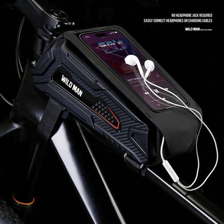 WILD MAN M90 EVA Hard Shell Mountain Bike Mobile Phone Touch Screen Waterproof Front Beam Bag Reluova