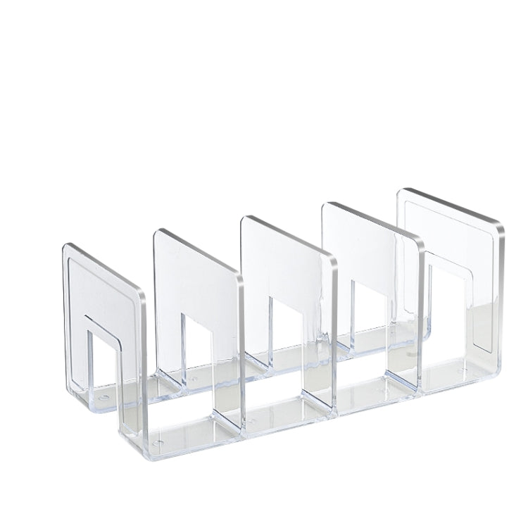 Acrylic Desktop Bookend Book Storage Rack Office Stationery Bookshelf My Store