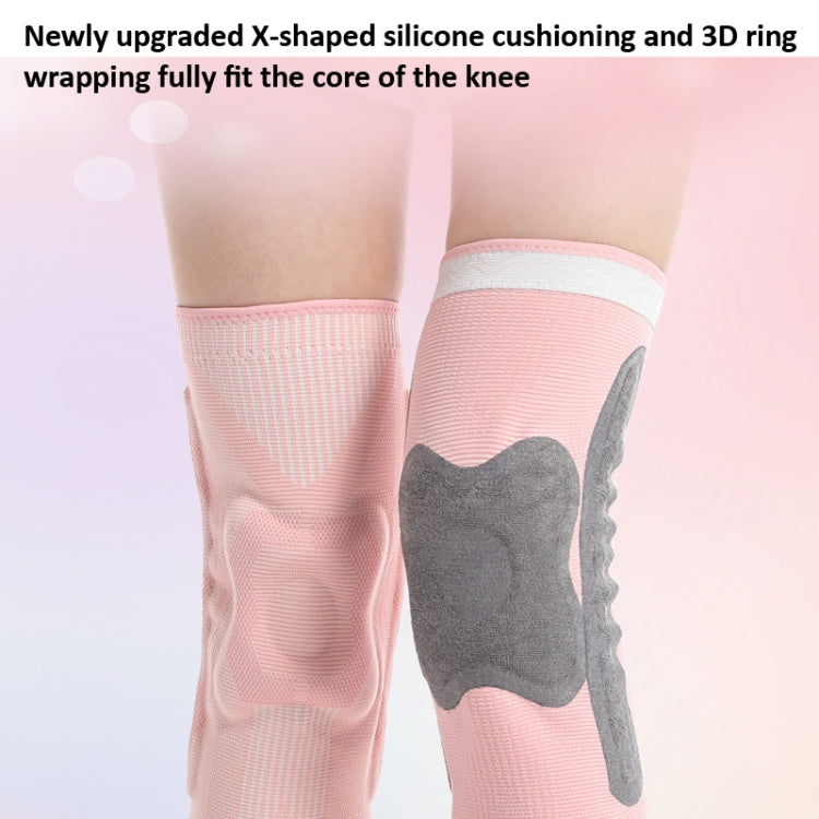 1pair Sports Knee Brace Meniscus Injury Silicone Knee Joint Protective Cover-Reluova