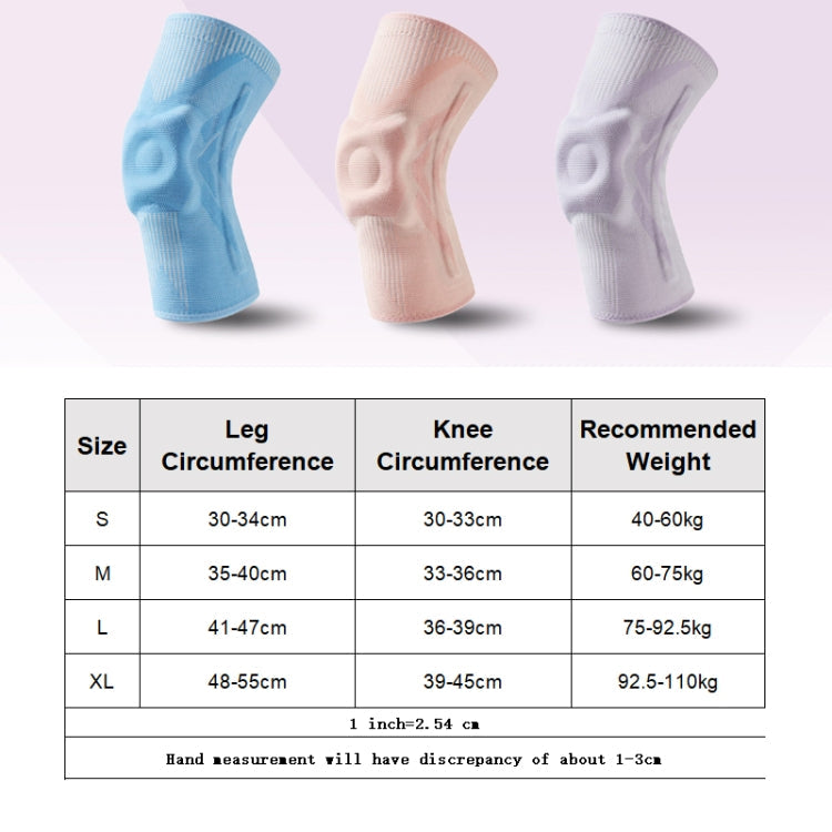 1pair Sports Knee Brace Meniscus Injury Silicone Knee Joint Protective Cover