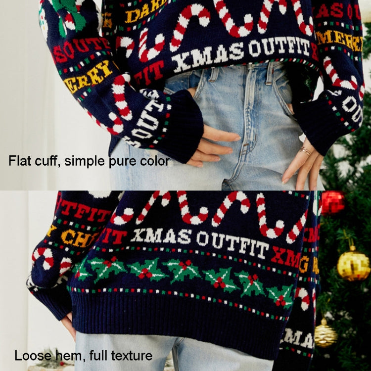 Autumn And Winter Women Loose Knit Sweater Christmas Tree Crew Neck Sweater