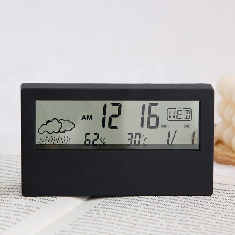 LCD Electronic Desk Clock Digital Display Multifunctional Temperature And Humidity Meter Alarm Clock My Store