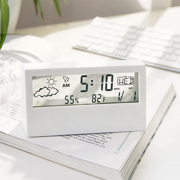 LCD Electronic Desk Clock Digital Display Multifunctional Temperature And Humidity Meter Alarm Clock My Store