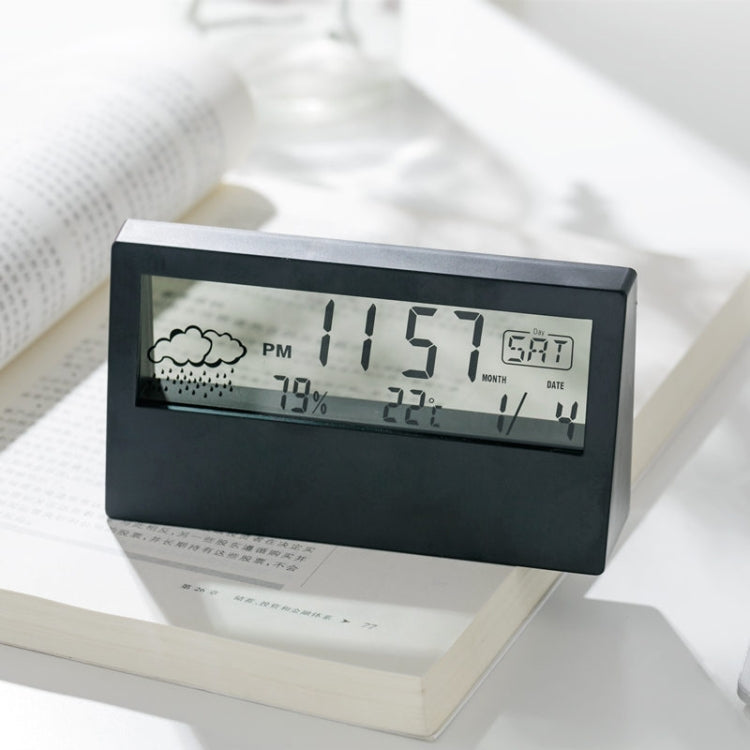 LCD Electronic Desk Clock Digital Display Multifunctional Temperature And Humidity Meter Alarm Clock My Store