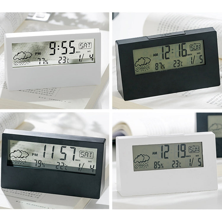 LCD Electronic Desk Clock Digital Display Multifunctional Temperature And Humidity Meter Alarm Clock My Store