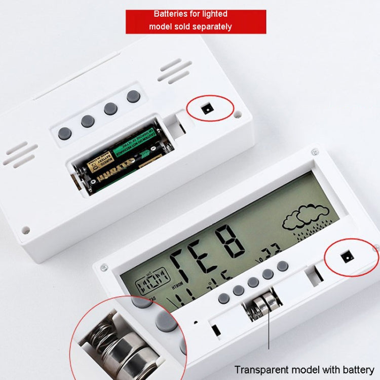 LCD Electronic Desk Clock Digital Display Multifunctional Temperature And Humidity Meter Alarm Clock My Store