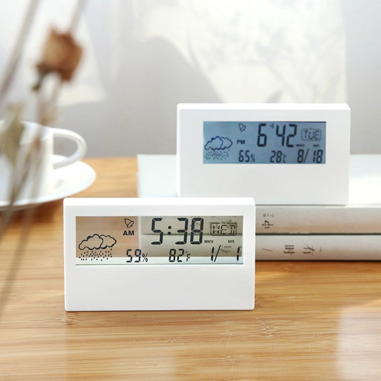 LCD Electronic Desk Clock Digital Display Multifunctional Temperature And Humidity Meter Alarm Clock My Store