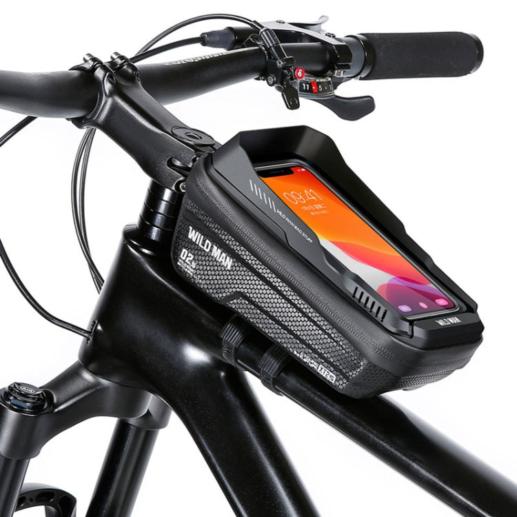 WILD MAN XT2S 1L EVA Hard Shell Mountain Bike Front Beam Bag Cycling Waterproof Phone Bag Reluova